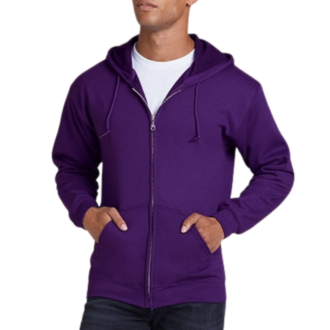 18600 Sudadera con capucha y cremallera 50% poliéster 50% algodón UNISEX