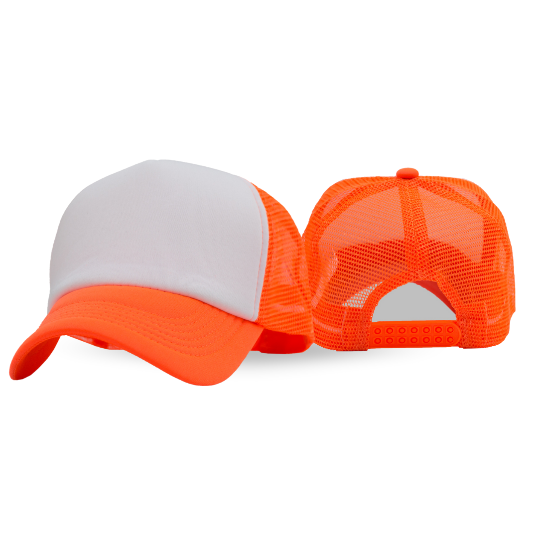 G015 Gorra de malla bondeada blanco/color 100% poliéster UNISEX